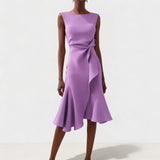 Robe Midi Asymétrique Sans Manches