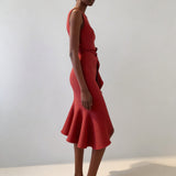 Robe Midi Asymétrique Sans Manches