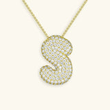 Collier à Initiale Bubble en Acier Inoxydable
