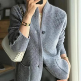 Blazer Femme Texturé Élégant – Veste Chic Boutonnée