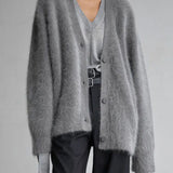 Pull Femme Oversize Col V Doux Élégant