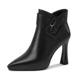 Bottines à Talons Élégantes Fermeture Zip Confort Moderne