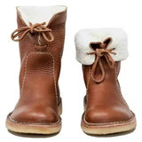 Bottes Hiver Fourrure Lacets Style Casual Confort Quotidien