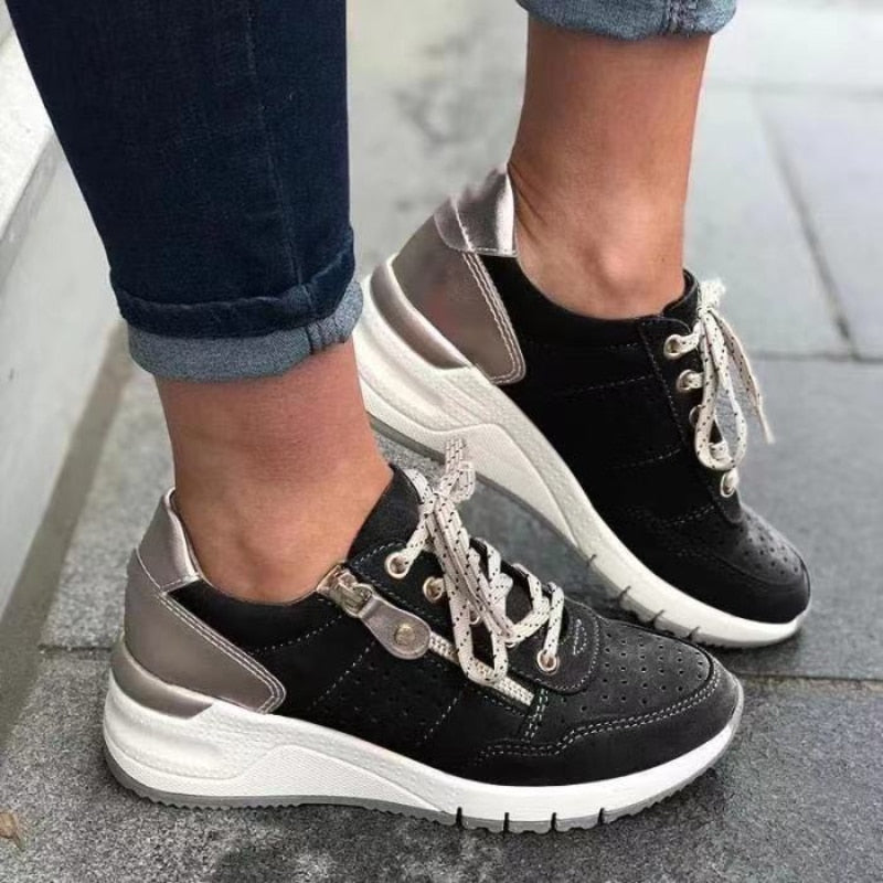 Baskets Confortables Respirantes Semelle Épaisse Style Quotidien