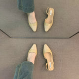 Escarpins Slingback à Bout Pointu Minimalistes