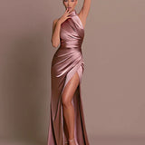 Robe longue femme dos nu à fente haute