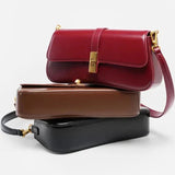 Sac crossbody compact à rabat et détail doré