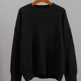 Pull femme col rond manches longues coupe ample