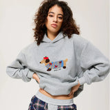 Sweat à Capuche Femme Imprimé Artistique – Hoodie Casual Tendance