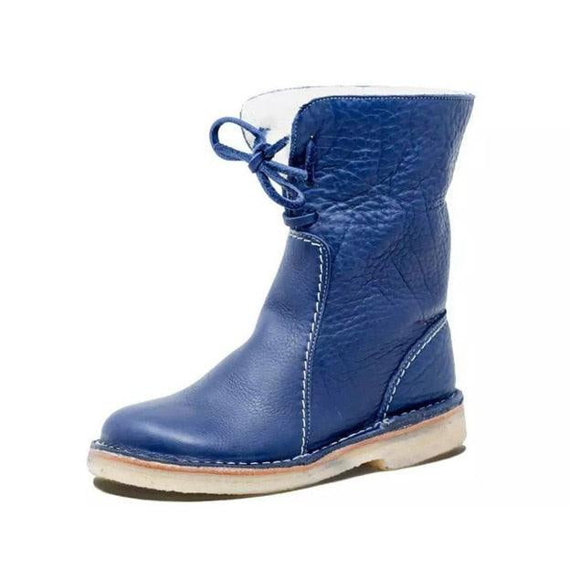 Bottes Femme Fourrées Lacets – Bottes Hiver Chaudes