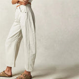 Pantalon Léopard Ample Taille Haute Tendance