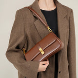 Sac crossbody compact à rabat et détail doré