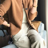 Blazer Femme Texturé Élégant – Veste Chic Boutonnée