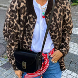 Léona | Gilet en Tricot Léopard Élégant pour Femmes