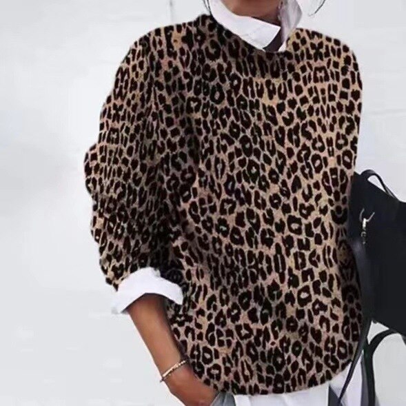 Pull Femme Imprimé Floral Artistique – Sweat Élégant Tendance