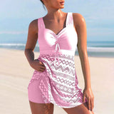 Tankini Femme à Col V avec Short Assorti