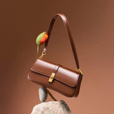 Sac crossbody compact à rabat et détail doré