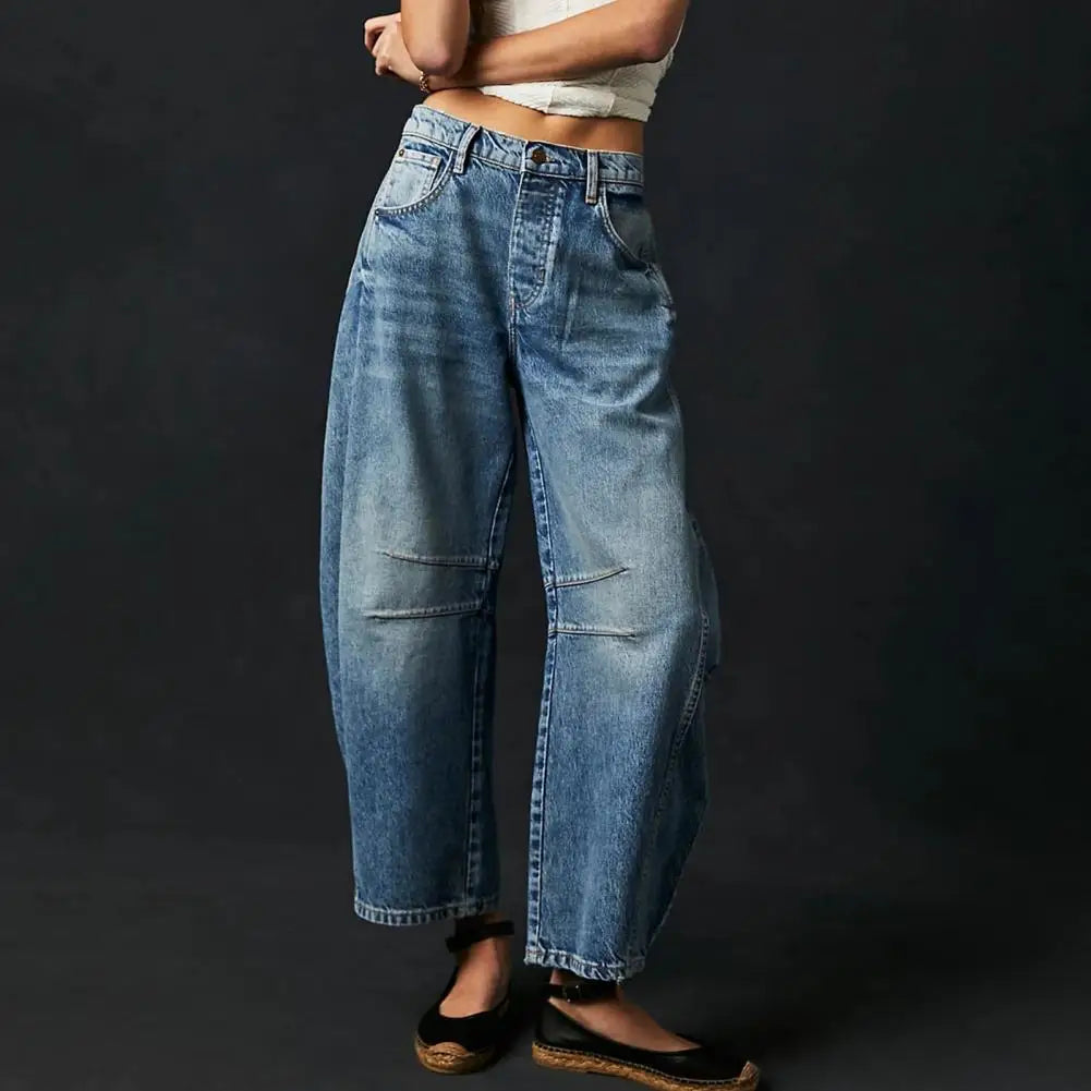 Pantalon Léopard Ample Taille Haute Tendance