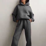 Ensemble Femme Hoodie Court et Pantalon Jogging Confort