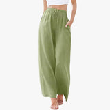 Pantalon Ample à Taille Élastiquée et Jambes Fuselées