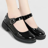 Chaussures orthopédiques femme noir et noir mat