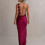 Robe Maxi Sirène Dos Nu Bijoux Élégance Glamour