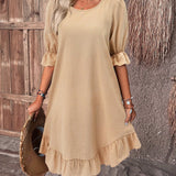 Robe Étée Marrone Femme