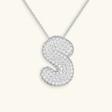 Collier à Initiale Bubble en Acier Inoxydable