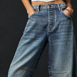 Pantalon Léopard Ample Taille Haute Tendance