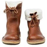 Bottes Femme Fourrées Lacets – Bottes Hiver Chaudes