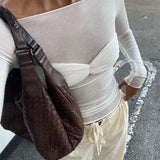 Top Transparent Épaules Dénudées Coupe Ajustée Chic