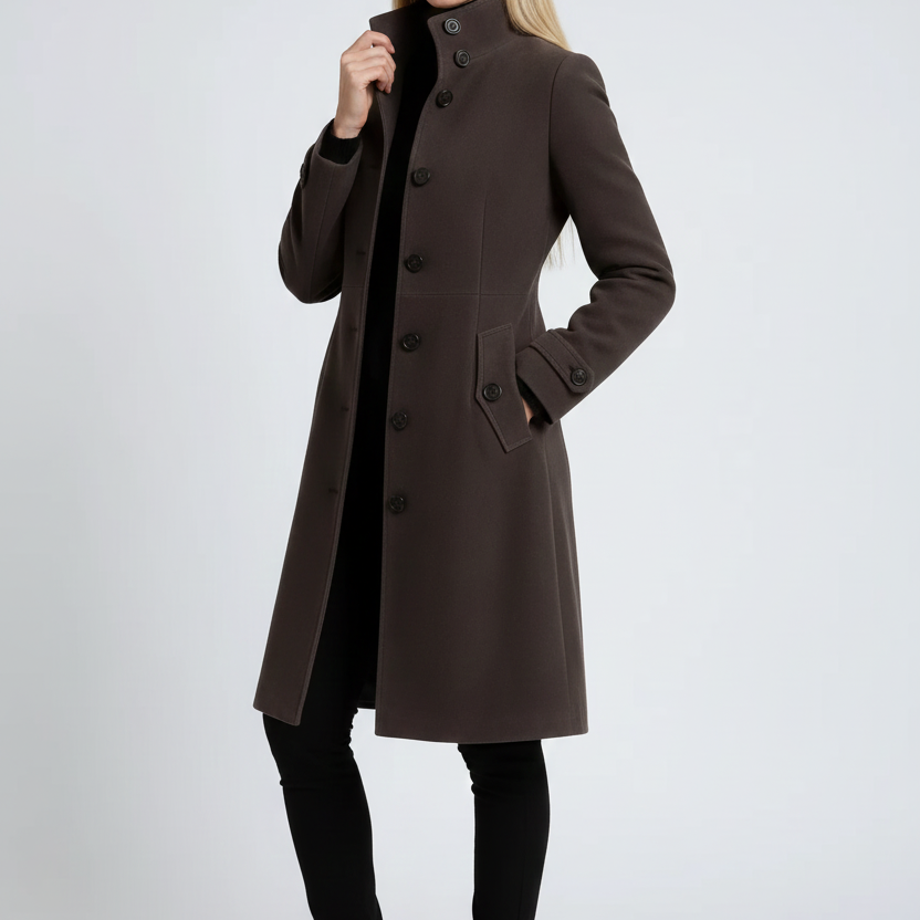 Manteau Cintré Femme Élégant – Manteau Long Chic et Structuré