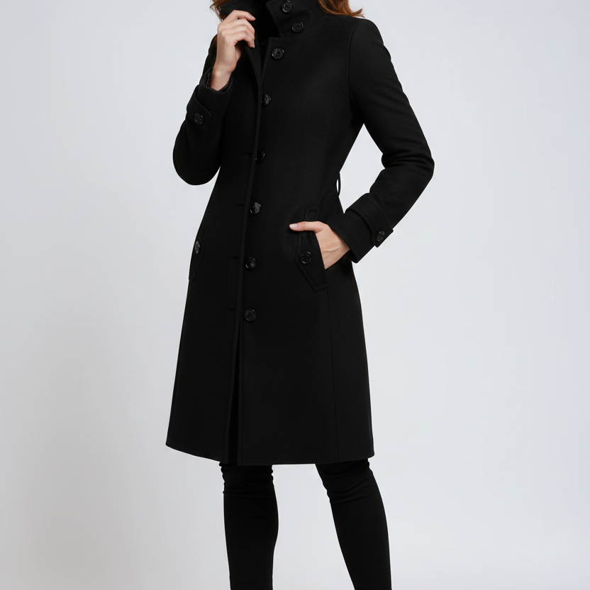 Manteau Cintré Femme Élégant – Manteau Long Chic et Structuré