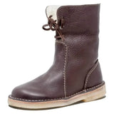 Bottes Hiver Fourrure Lacets Style Casual Confort Quotidien