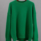 Pull femme col rond manches longues coupe ample