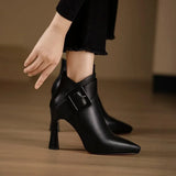 Bottines à Talons Élégantes Fermeture Zip Confort Moderne