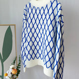 Pull Maille Ajourée Motif Géométrique Coupe Ample Chic