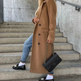 Trench Long Femme Ceinturé – Manteau Élégant et Intemporel