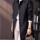 Trench court femme à fermeture un bouton