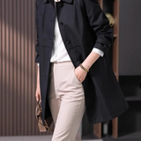 Trench court femme à fermeture un bouton