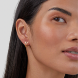 Boucles d'oreilles double anneau plaqué or 18K