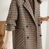 Manteau Femme Carreaux Élégant Style Blazer