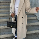 Manteau Long Ceinturé Femme – Trench Élégant et Structuré