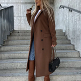 Manteau Long Ceinturé Femme – Trench Élégant et Structuré