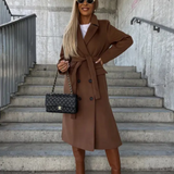 Manteau Long Ceinturé Femme – Trench Élégant et Structuré