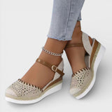 Espadrilles à Brides à Semelle Compensée