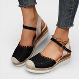 Espadrilles à Brides à Semelle Compensée