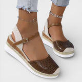 Espadrilles à Brides à Semelle Compensée