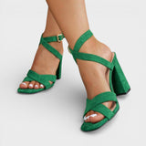 Sandales à Talons à Brides Croisées