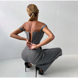 Elegant Jumpsuit Med Korset Pasform Moderne Stil